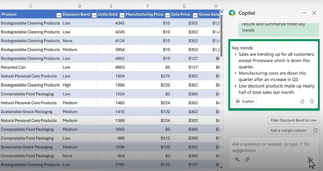 Microsoft Copilot for Excel